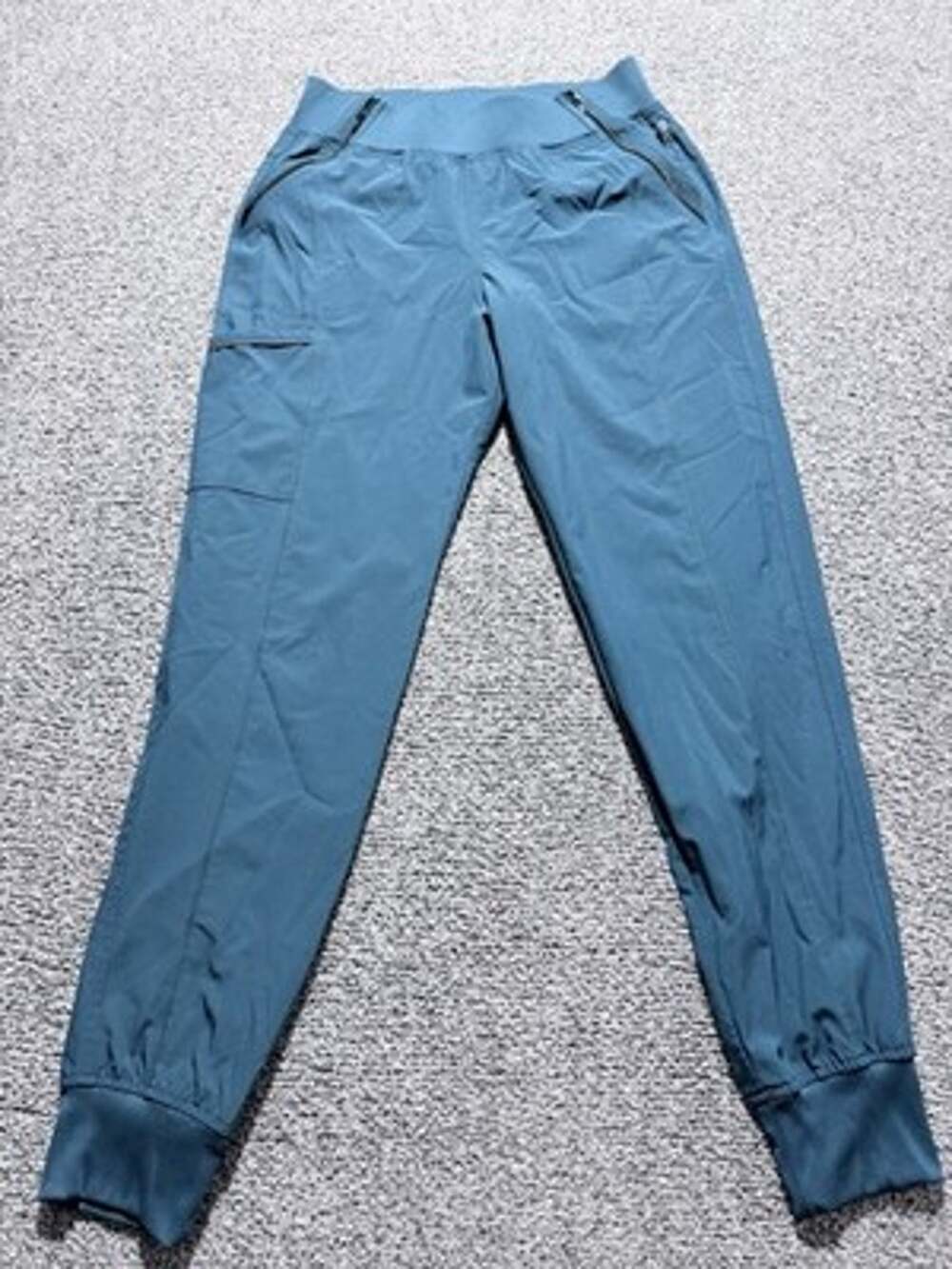 Cherokee Infinity Teal Scrub Jogger Pants | Athletic Knit Waist Mid-Rise Size M